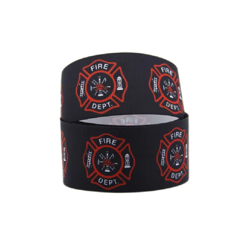 50yards Fire Protection Printed Grosgrain Ribbon FOE Elastic Ribbon DIY ...