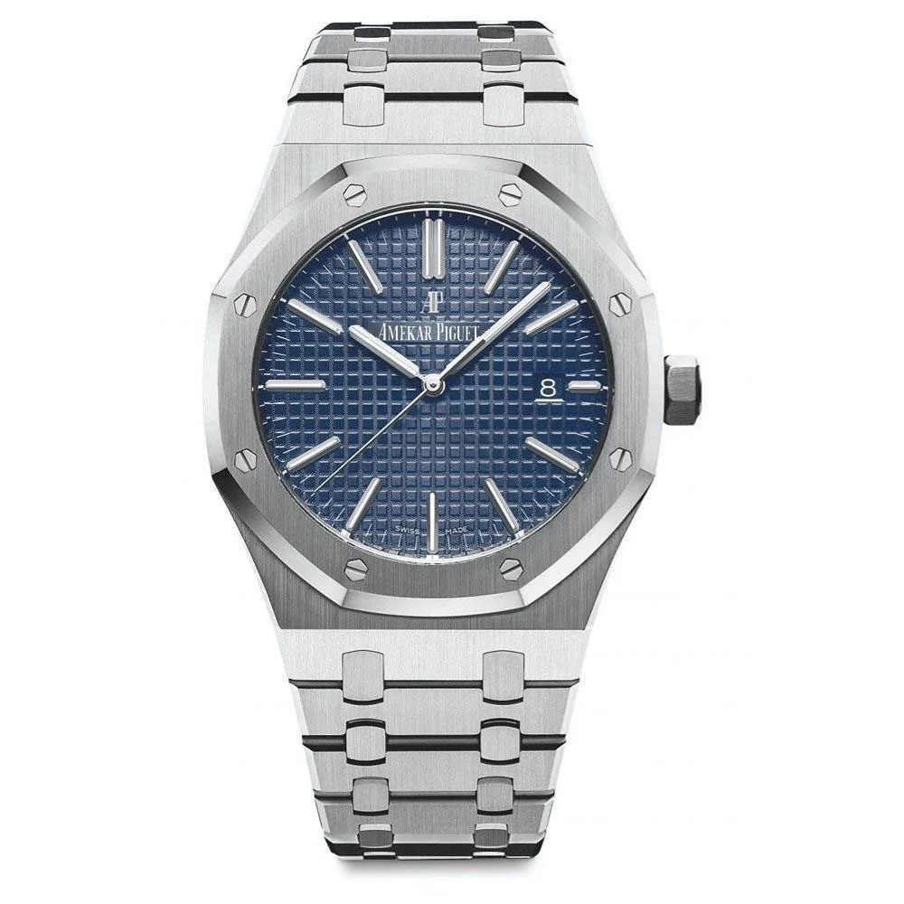 41mm Men Stainless Steel High Quality WristWatches Luxury Octagon Design 15400 Man Gift Waterproof Brand Logo Quartz Movement