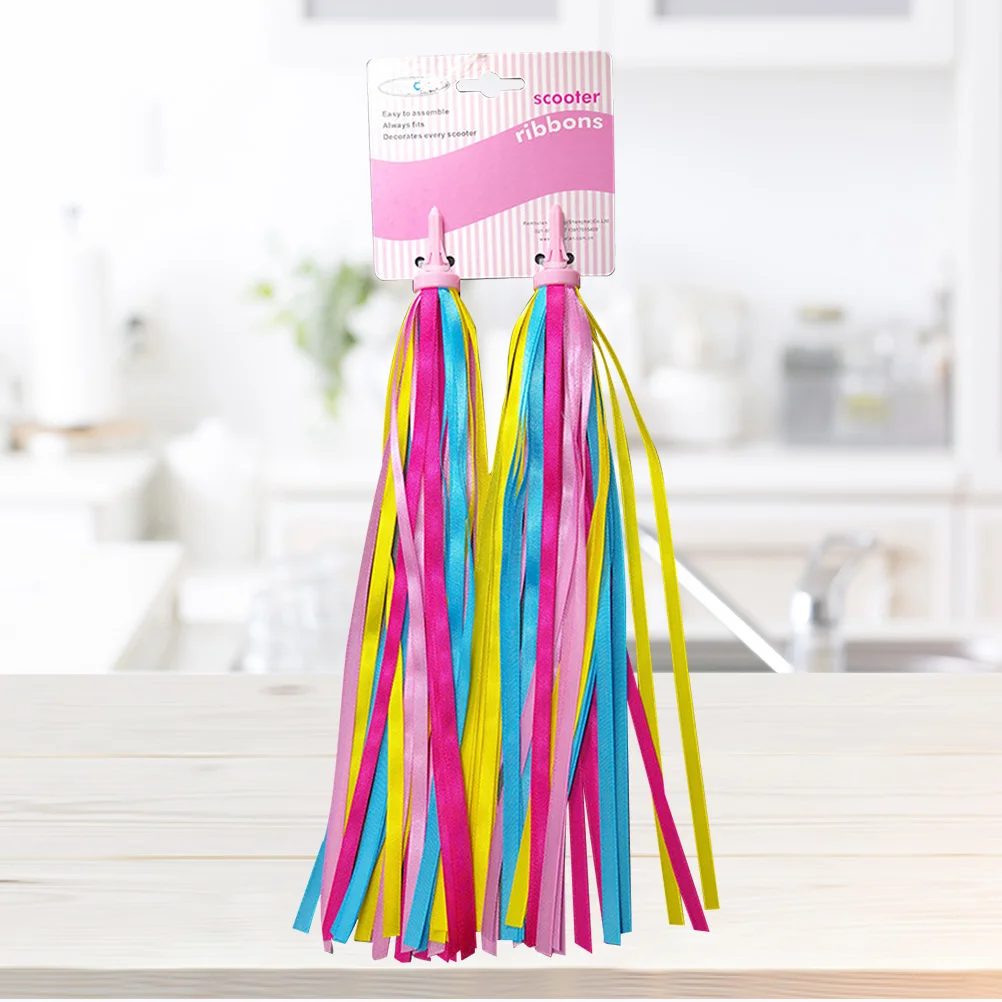 

Children Bike Accessories Handlebar Ribbon Tassels Boy Scooter Ornament Streamers Kids