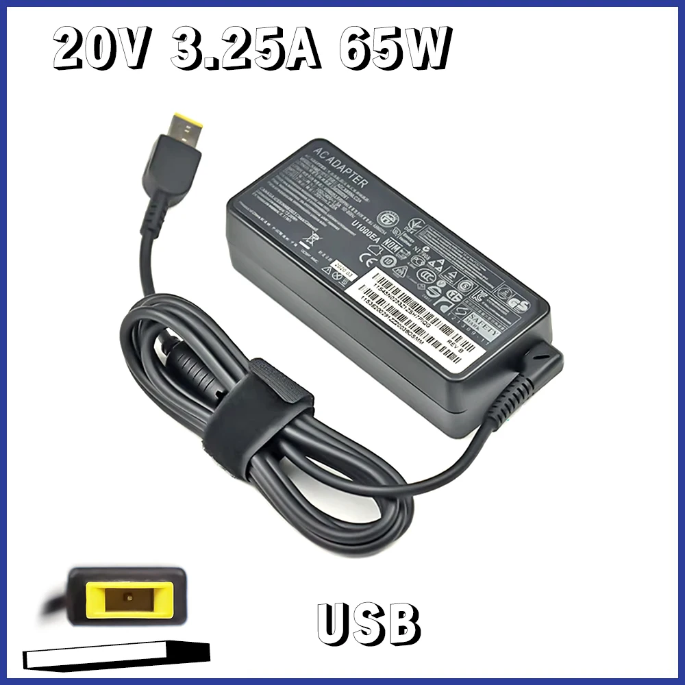 65W 20V 3.25A AC Adapter Charger For Lenovo ThinkPad T430, T440S, T450, T460 Laptops