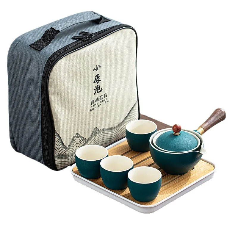 Chinese Tea Set Chinese Gongfu Tea Set Portable Teapot Maker Infuser Portable Cup Of 6 Porcelain
