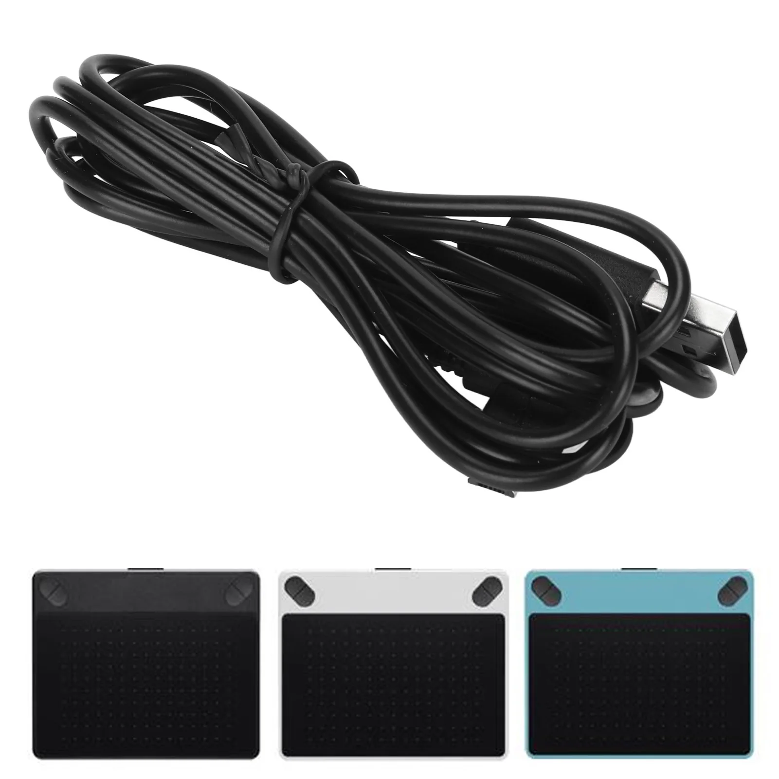 Drawing Tablet Cable 5.9ft Long PVC Nickel Plated Rustproof Durable USB Cable for Wacom Intuos CTL472 672 CTH480 490 690