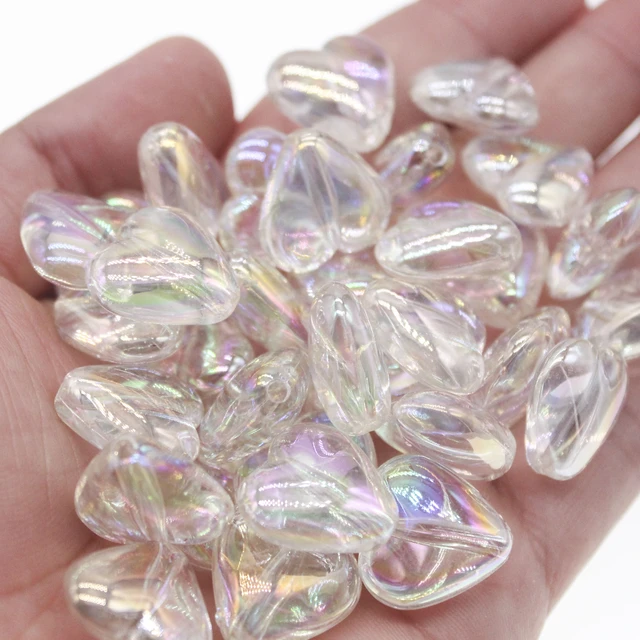 Clear Crystal Beads Heart Shaped  High Quality Heart Shape Beads - 10pcs  12mm Plated - Aliexpress