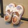 2024 Summer Fashionable Cute Round Toe Breathable Bow Sandals Comfortable Solid Color Casual Girls Lightweight Walking Shoes 4