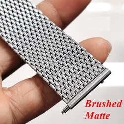 Elegant Stainless Steel Milanese Mesh Watch Strap with Magnetic Clasp - 20mm (Brushed)