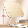 Desktop Book Stand for Reading with 360° Rotating Base Wooden Panel & Page Clips Foldable and Angle for Reading Book Holder 2