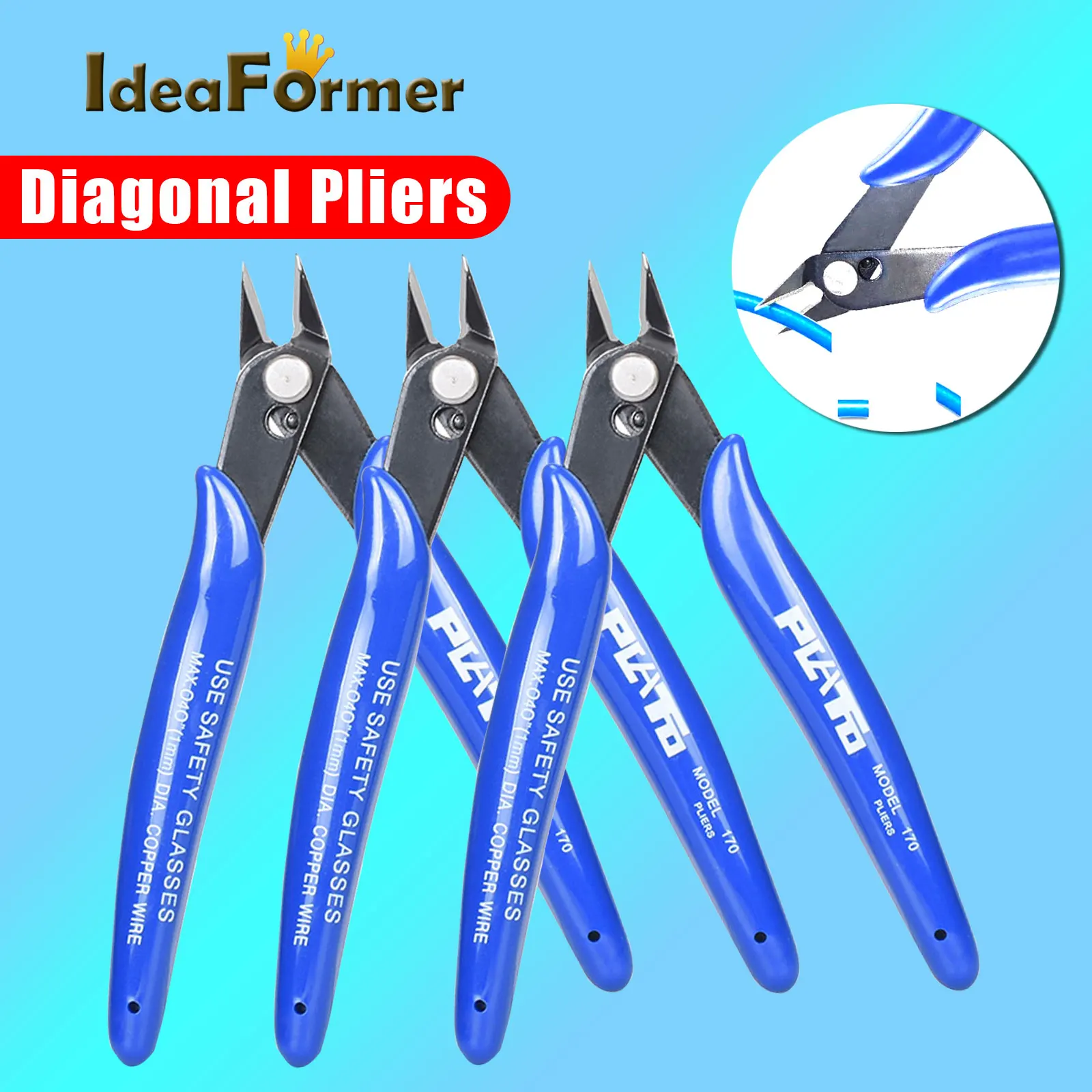 

1/2/5PCS PLATO 170 Wishful Clamp DIY Electronic Diagonal Pliers Side Cutting Nippers Wire Cutter 3D Printer Parts Durable Tool