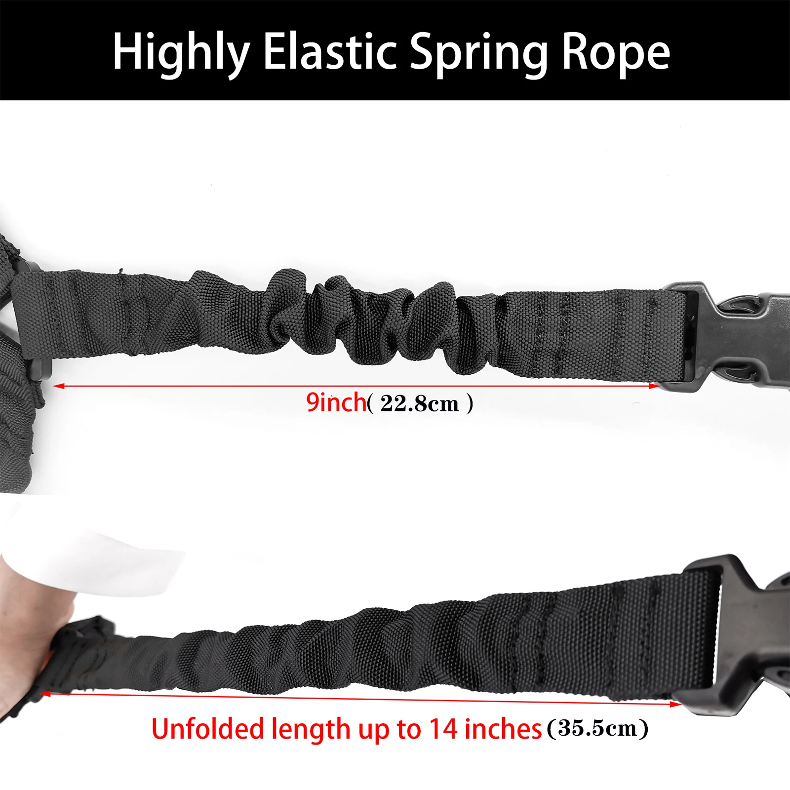 Adjustable Nylon Sling with Metal Hook for Outdoor Hunting