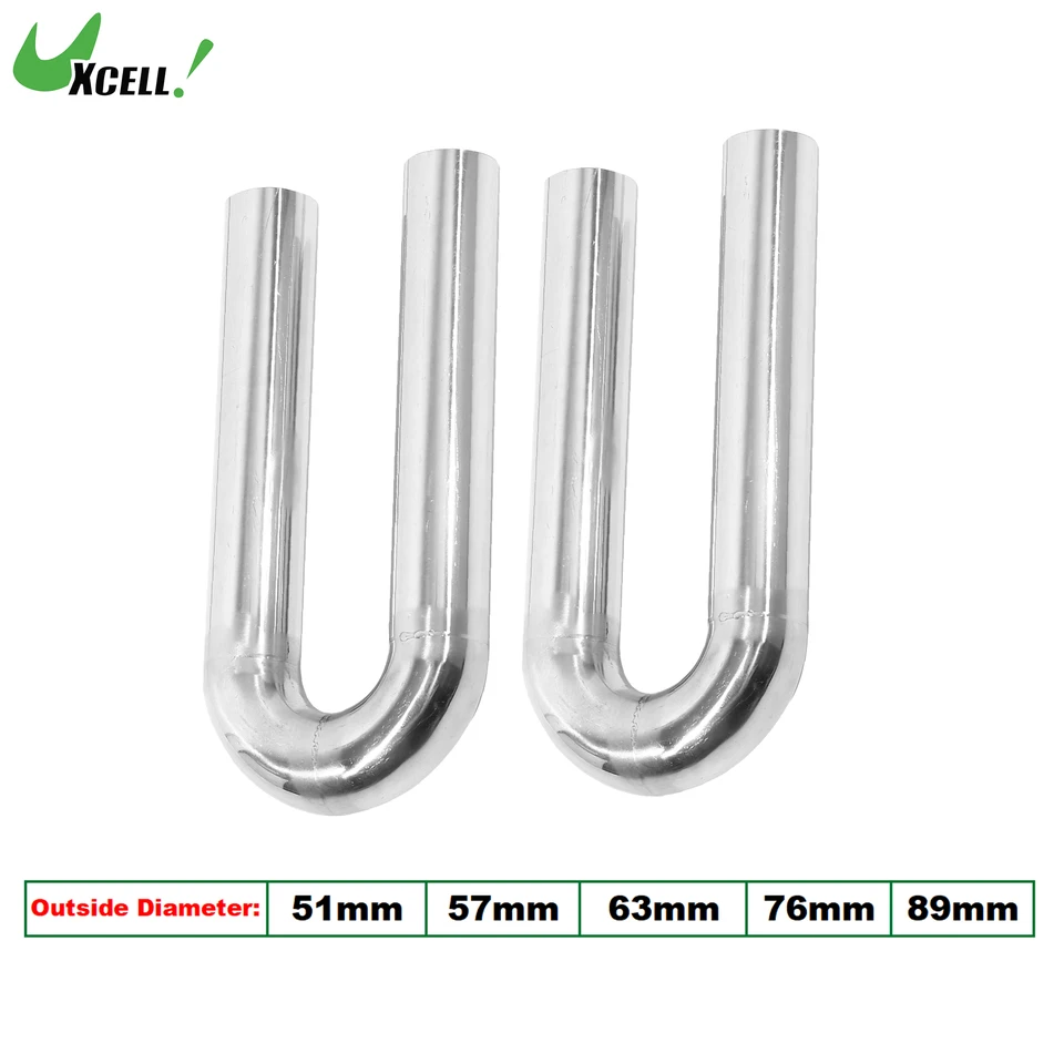Gomito A U 180° In Acciaio Inox 304 Per Tubo Sanitario, Diametro 19 Mm (3/4 OD), Altezza 100 Mm, Per Saldatura E HVAC - PATIKIL