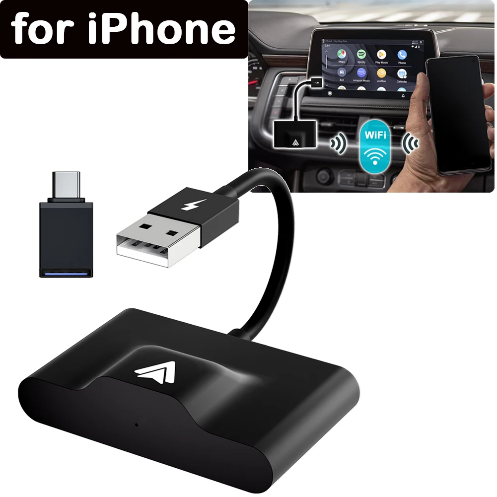 Wireless CarPlay Adapter for lPhone Android Auto Car Adapter Apple