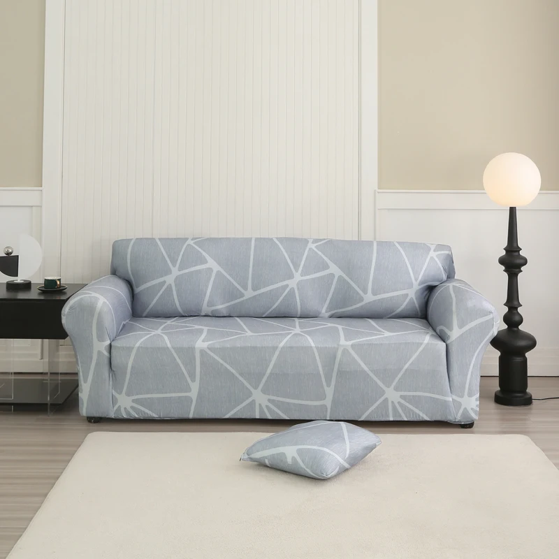 Geometric Sofa Slipcovers Elastic Sofa Cover for Living Room Sectional Corner L-shape Chair Protector Couch Cover 1/2/3/4 Seater 6