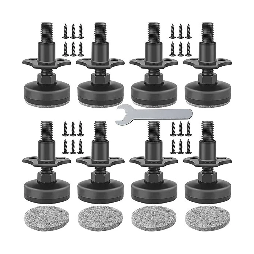 

8 Pack Heavy Duty Furniture Leveling Feet, Adjustable Furniture Leg Levelers ​for Tables Chairs Cabinets Sofa Raiser