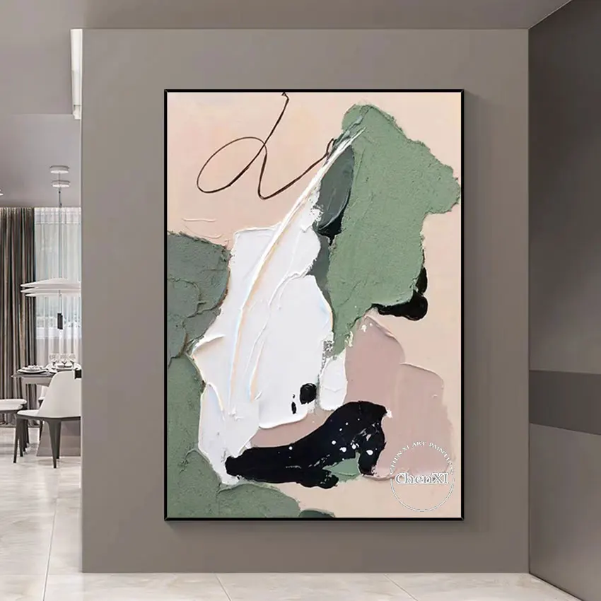 

Pure Handmade Knife Wall Hangings Art Abstract Unframed Thick Oil Painting Canvas Picture Luxury Artwork For Hotel Decoration