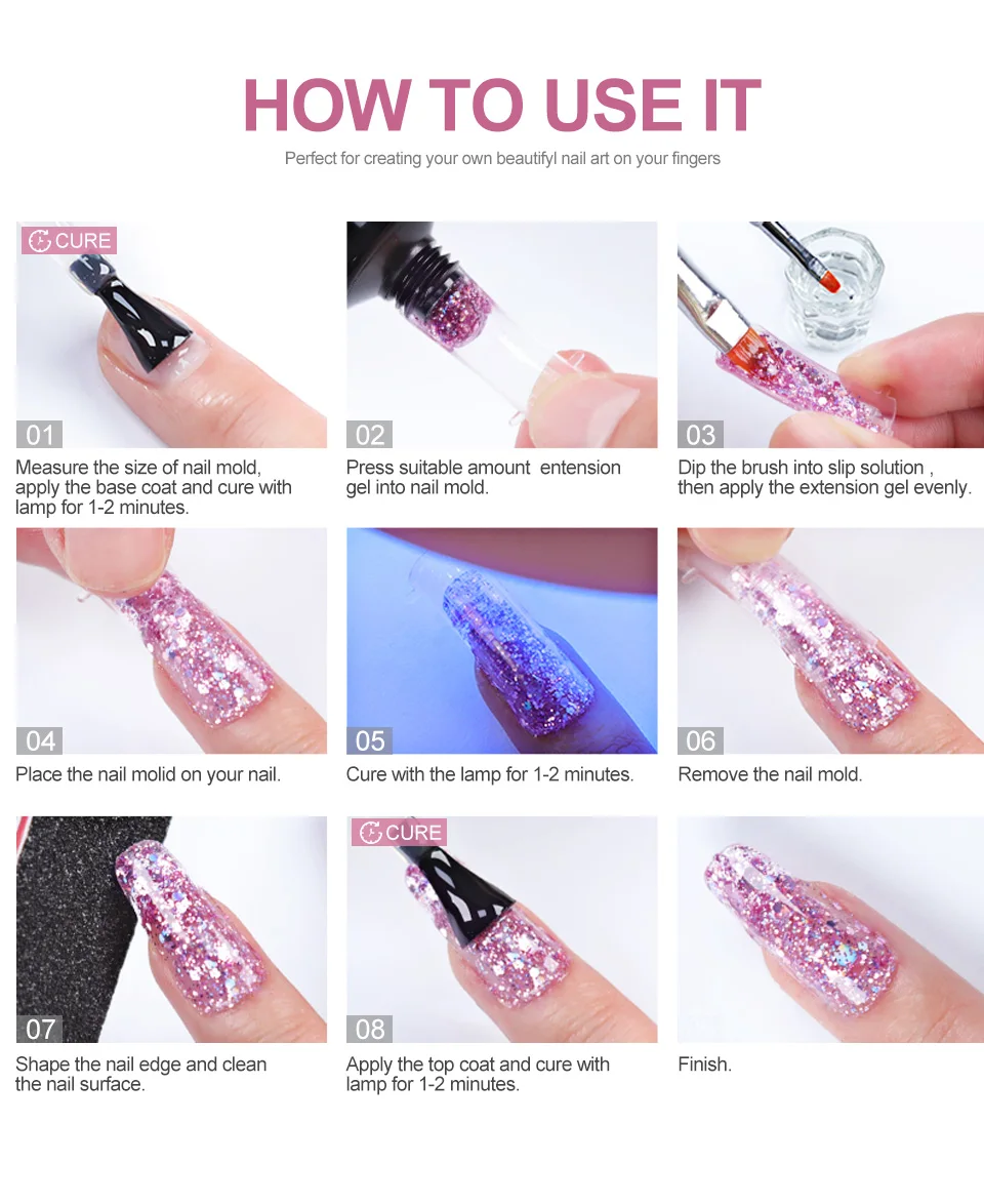 para Nail Art, Acrílico Polonês, Solução Slip,