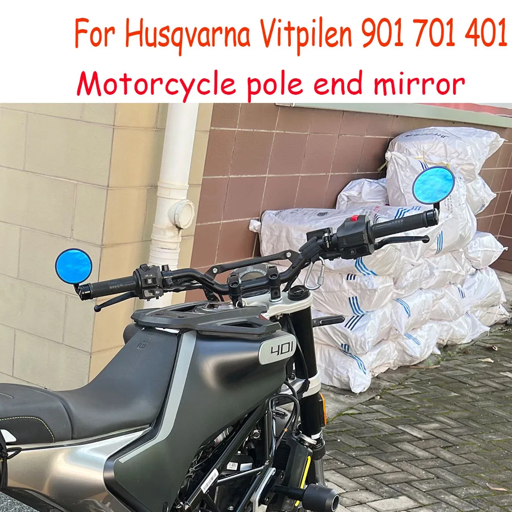 Motorcycle Bar End Side Mirror For Husqvarna Svartpilen Vitpilen 401 250 Handlebar Rearview CNC Aluminum Moto Accessories 5