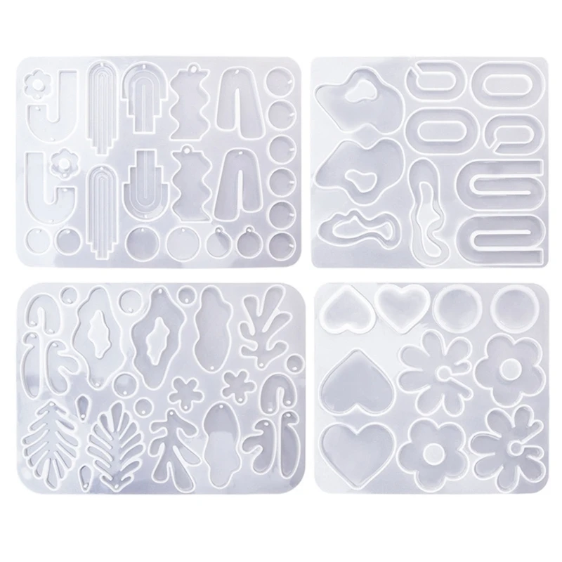 

Multiple Styles Earrings Silicone Mold Resin Keychain Pendant Mold for DIY Craft