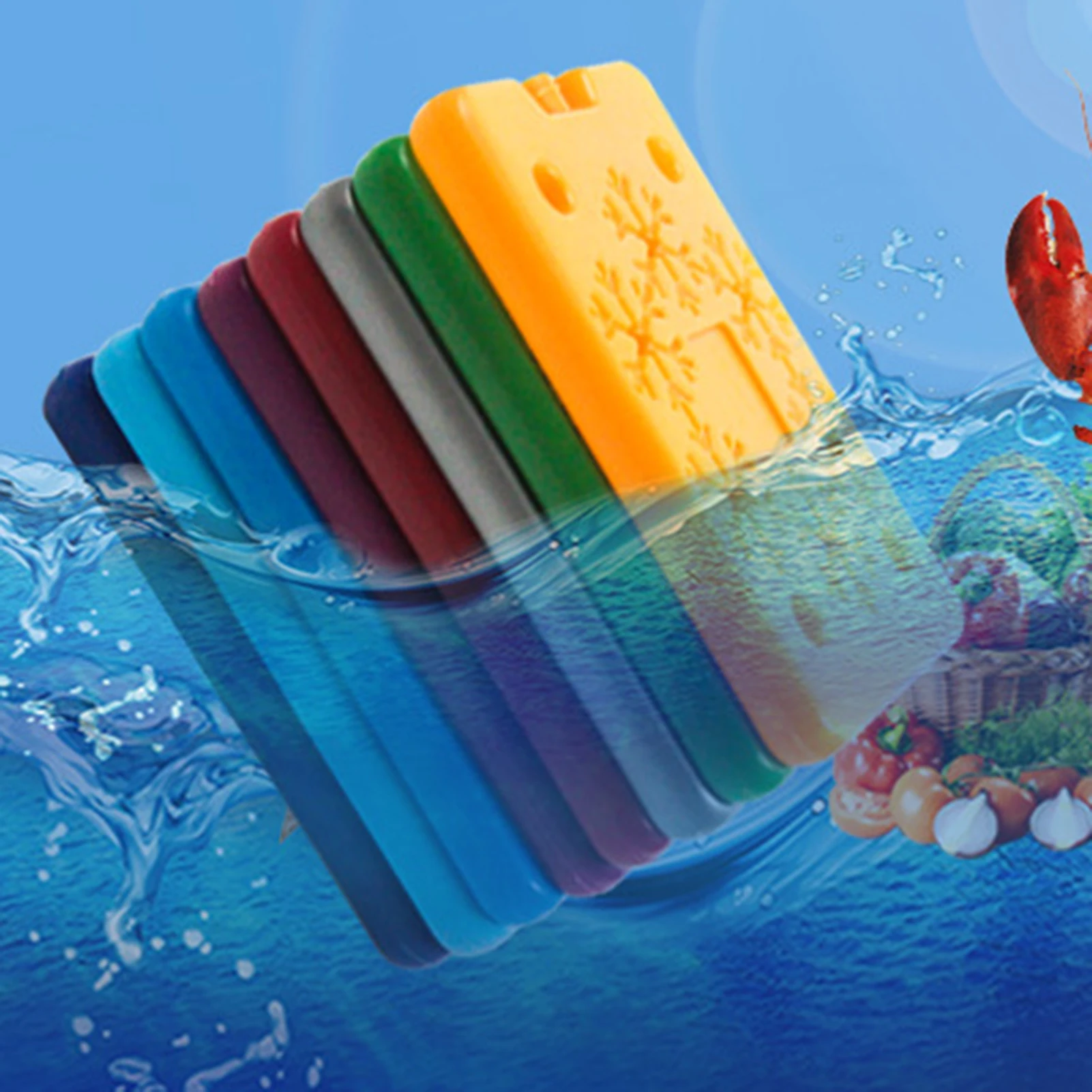 Reusable Shipping Frozen Ice Pack Box Heavy Duty Quick Cooling Ice Packs for Office School Outdoor Camping