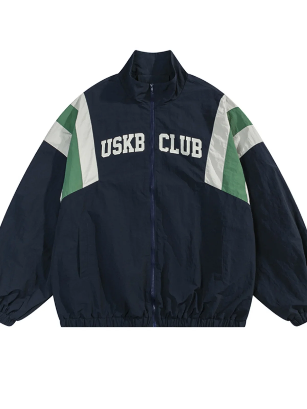 

Vintage Thin Bomber Jacket Men Loose Patchwork Jackets Spring Autumn Quick Drying Sports Windbreak Unisex Streetwear