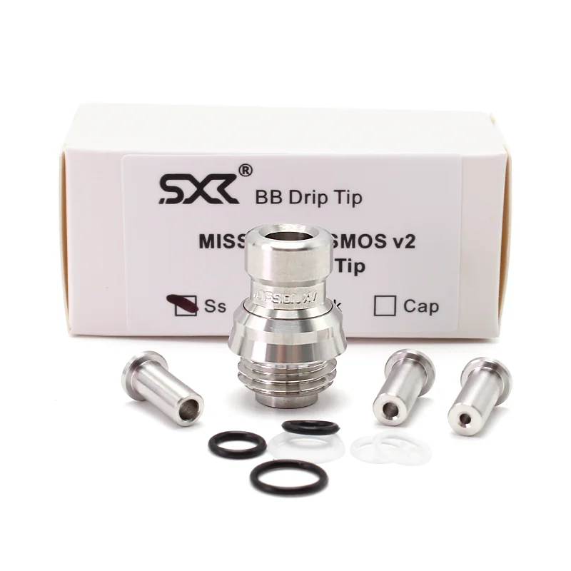 

SXK MISSION COSMOS v2 Booster Tip 510 Drip Tip with 4 x Inserts Accessories for SXK BB / Billet vs Mission Booster Nuke Drip Tip