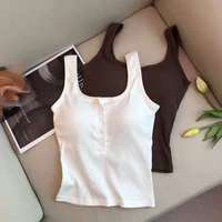 Haut court femmes Sexy hauts sans manche mode femme sous-vêtements dame Camisole fille basique T-shirt gilet Lingerie soutiens-gorge bustiers chaud 4