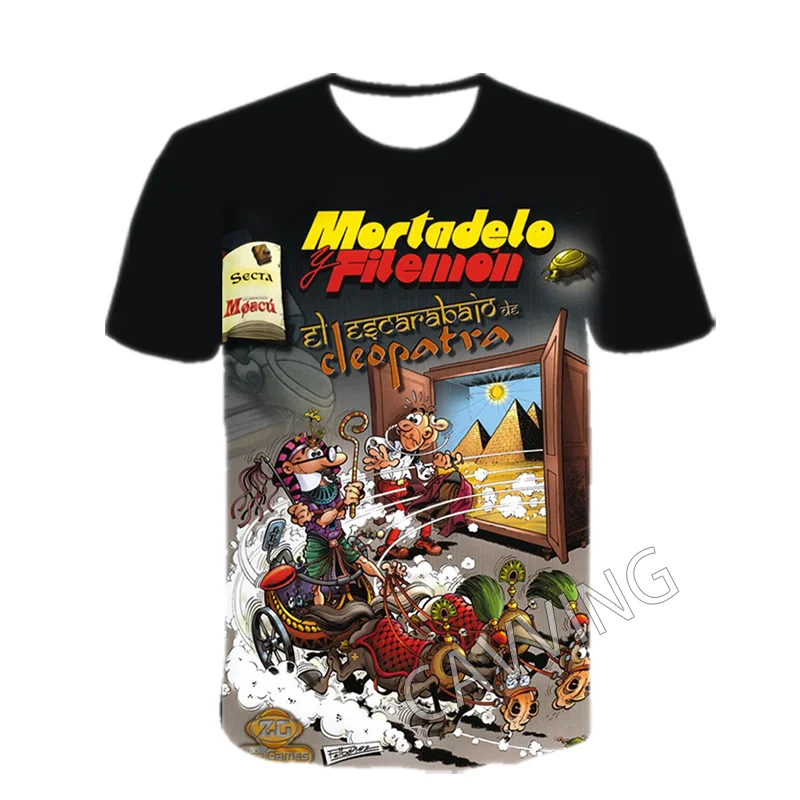 Stylish 3D Print Mortadelo y Filemón Graphic Casual T-Shirts - Unisex Harajuku Hip Hop Tops