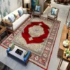 Persian Luxury Rugs for Bedroom Retro Red Home Decor Carpets for Living Room Soft Washable Non-slip Washroom Floor Mats Alfombra 2