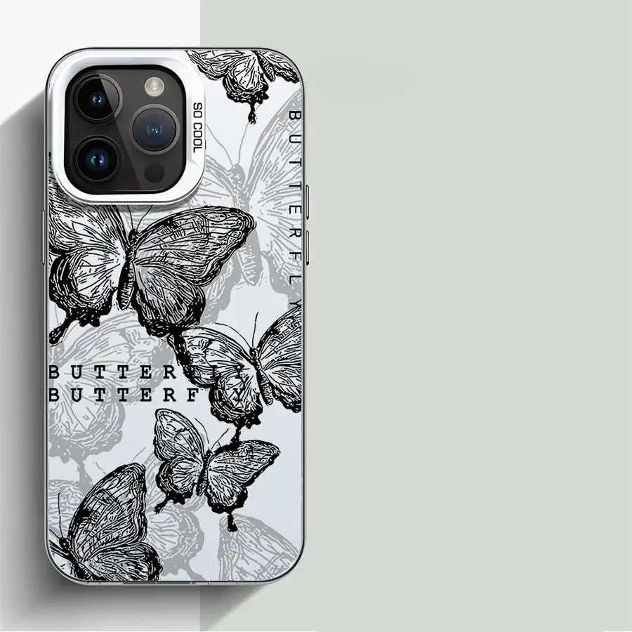 Butterfly Line Design Phone Case - Elegant Protective Cover
