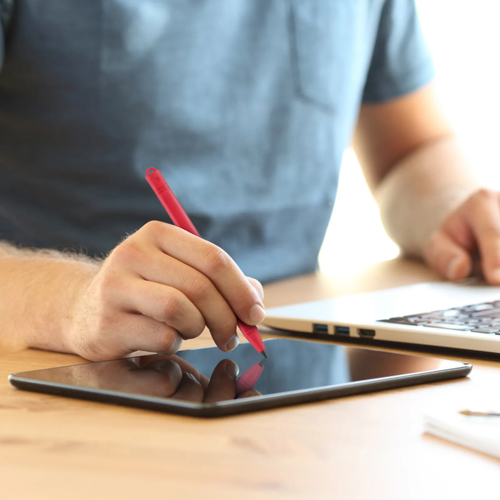 6Pcs LED LCD 필기 패드 스타일러스 펜 어린이 학생 학습을위한 친환경 재사용 가능한 쓰기 보드 펜