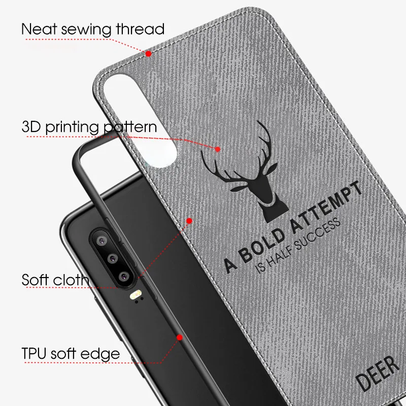 Elegant Soft Cloth Magnetic Back Cover with Built-in Magnet
