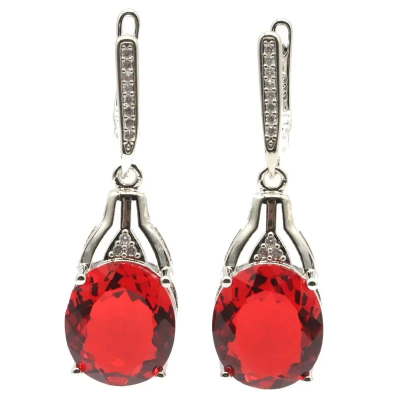 8g 925 SOLID STERLING SILVER Customized Earrings Fantastic Blood Ruby Iolite Amethyst Violet Tanzanite Citrine Violet Topaz CZ D