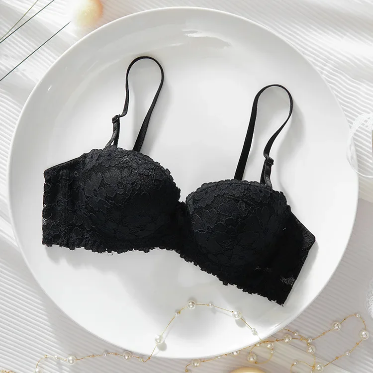 Thickened A Cup Bra - Womens Steel Ring Bralette for Small Breasts