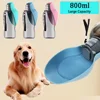 800ml large capacity dog outdoor pet water cup portable accompanying cup folding flip water feeder outdoor water bottle supplies 4