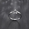 Kkjoy Simple Stainless Steel Silver Color Rings For Women Men Hollow Solid Star Finger Ring Gifts For Girls Jewelry Wholesale 3