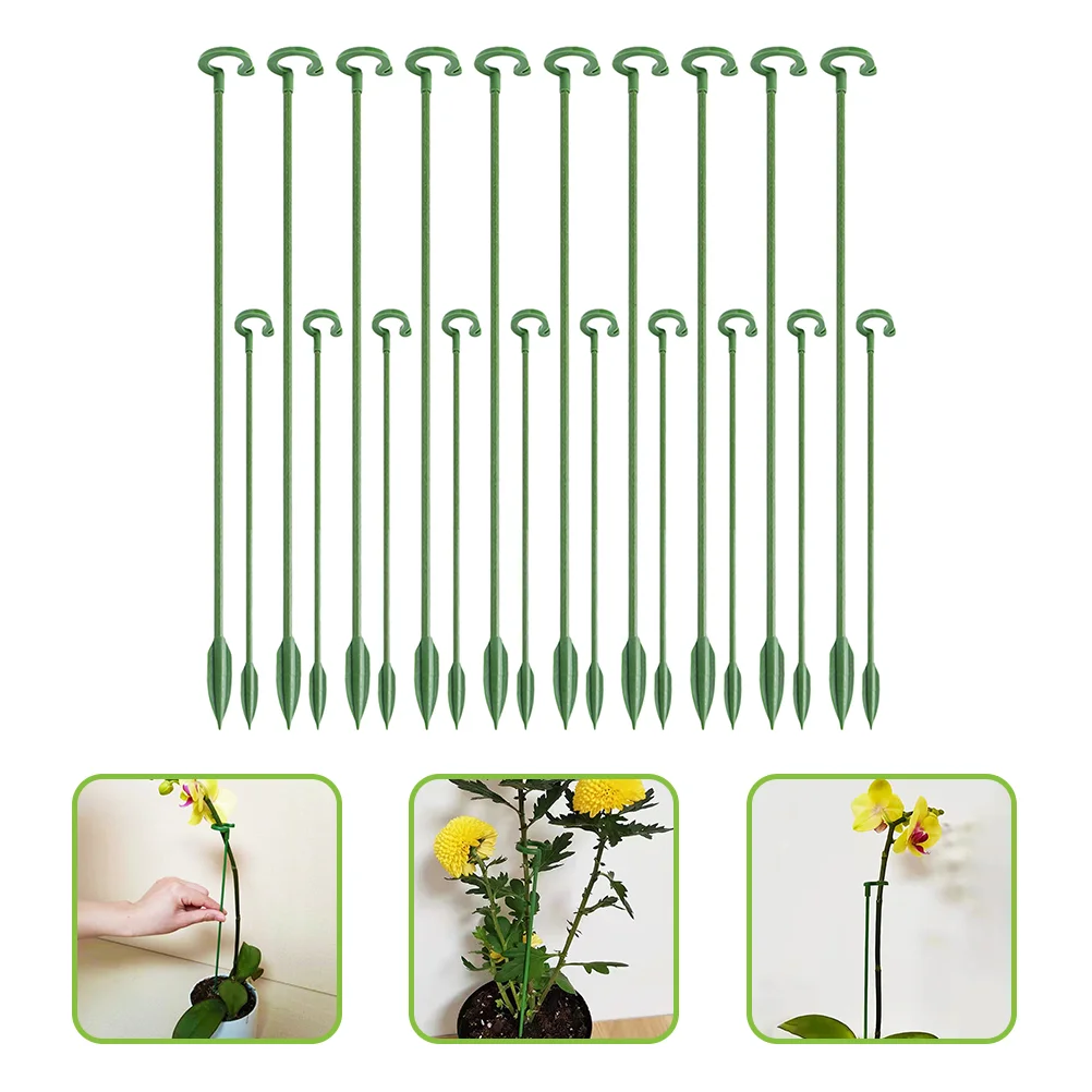 

40 Pcs Tutor For Plants Orchid Flower Stand Garden Support Stakes Plastic Butterflies Fixed Rods