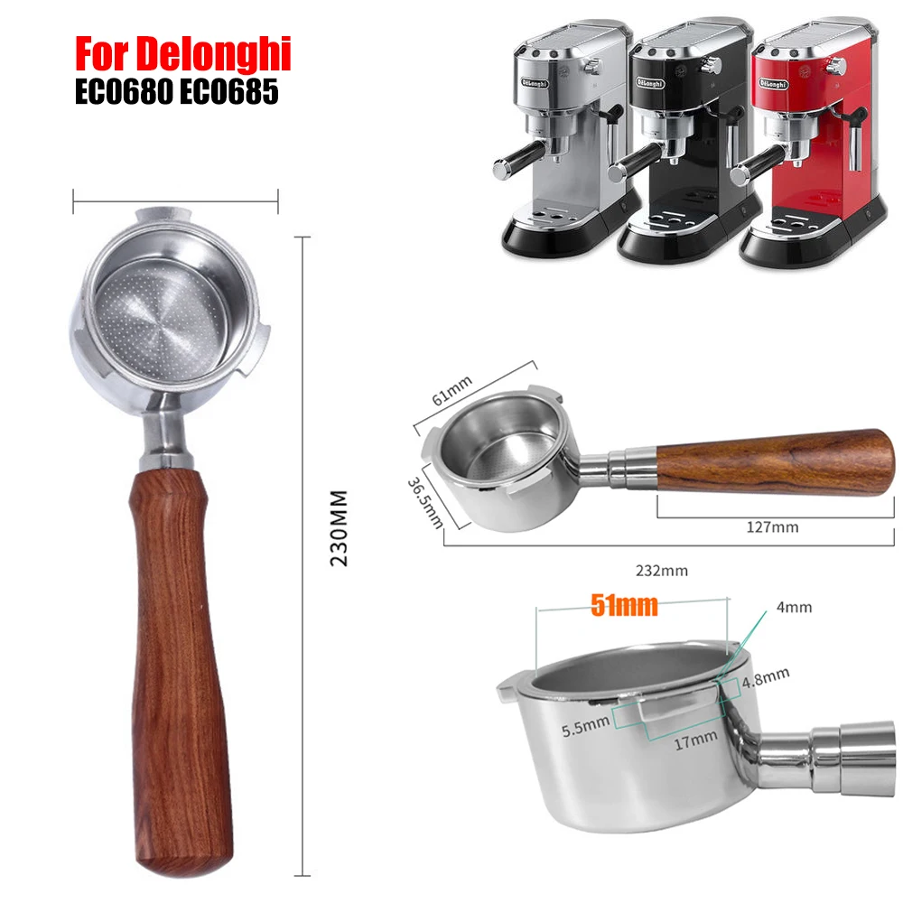 Delonghi-51mm-Portafilter-do-kawy-bez-dna-304-ze-stali-nierdzewnej-do ...