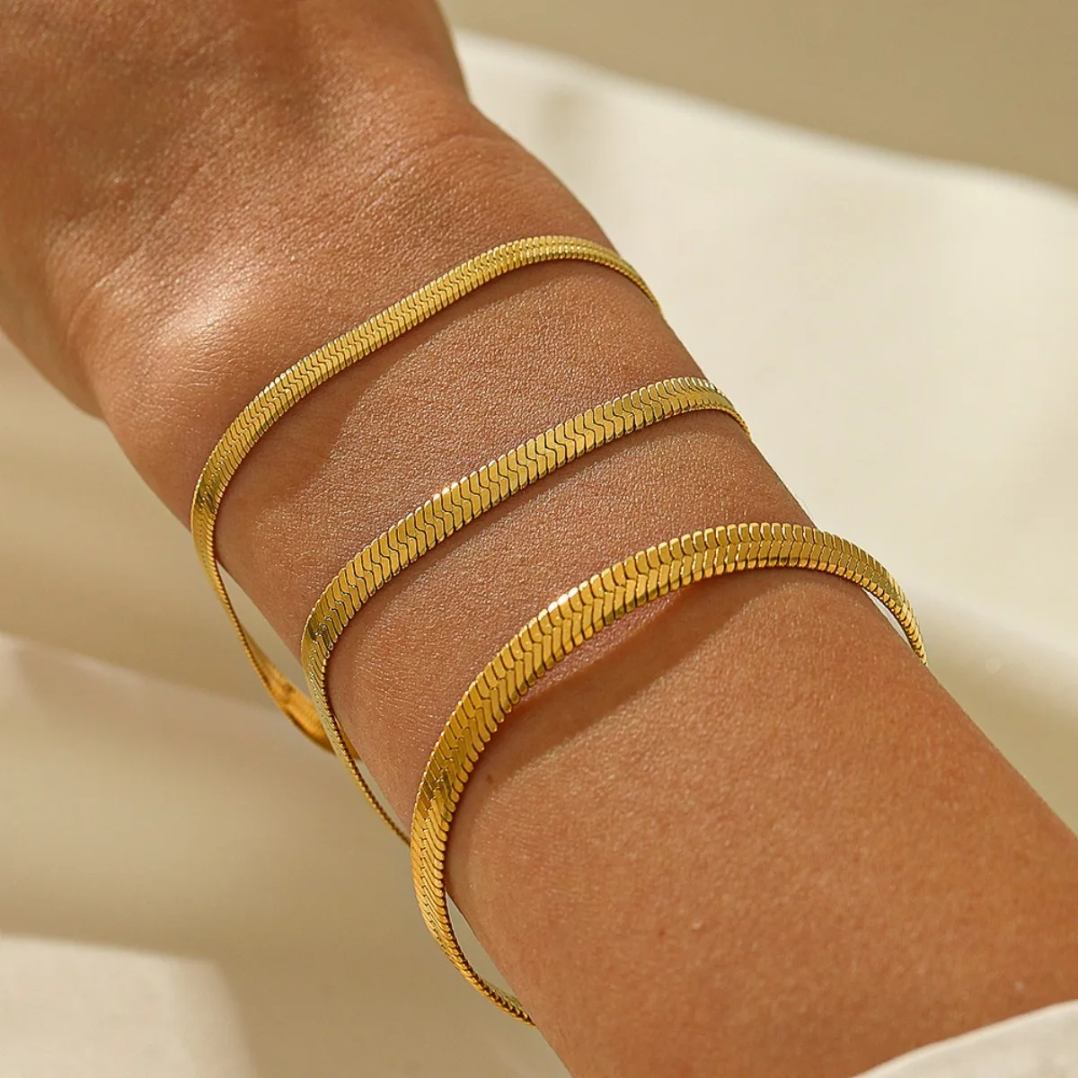 Stainless Steel Bracelet Women's Snake Bone Chain