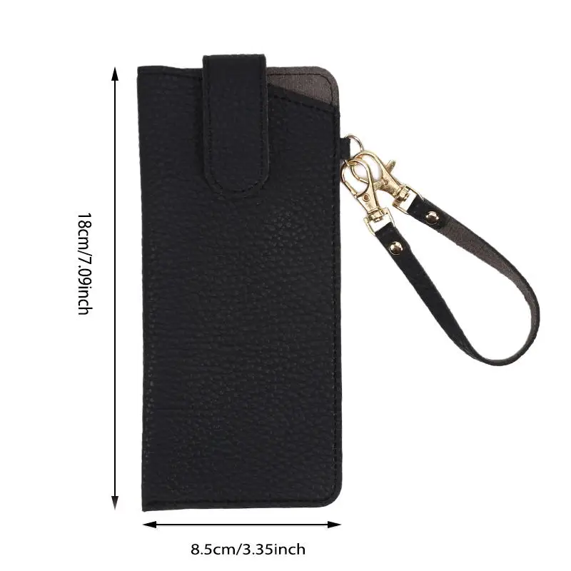 Fashion PU Leather Glasses Bags Outdoor Beach Sunglasses Storage Bag Travel Essential Portable Hangable Glasses Eyewear Cases