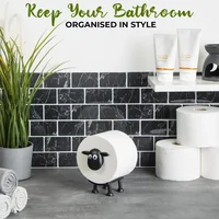 Sheep Shape Toilet Roll Holder Funny Resin Sheep Roll Paper Holder Creative Stackable Tissue Organiser For Home Bathroom 2
