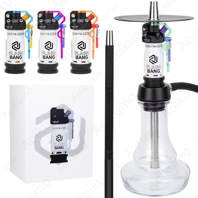 Amotion Flash bang Hookahセット、ポータブルshisha、Naruguile 