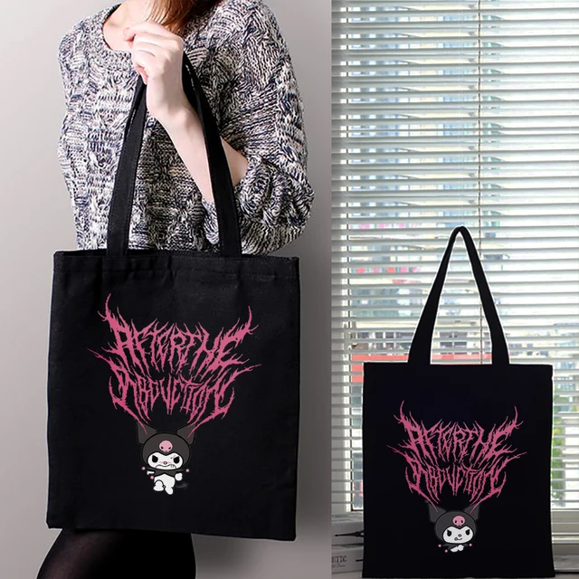 Сумка-тоут в стиле аниме Харадзюку Kawaii Y2k, складная сумка для покупок, женские дизайнерские сумки для покупок, милая сумка для покупок с принтом 1