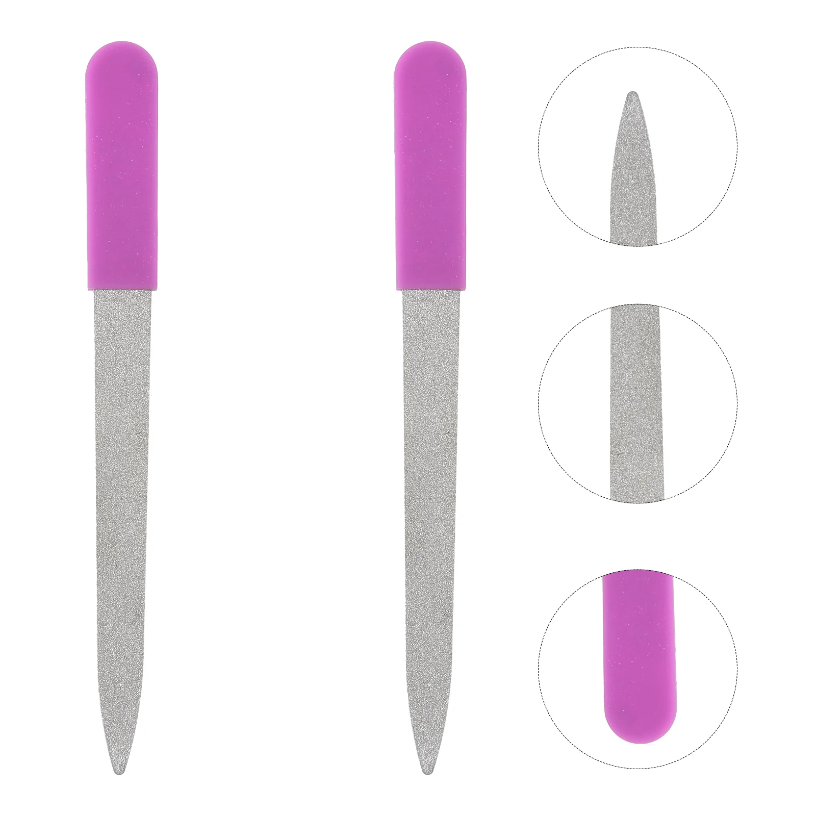 

2 Pcs Nail Files Metal Board Sanding Block Tool Manicure Tools Finger Baby