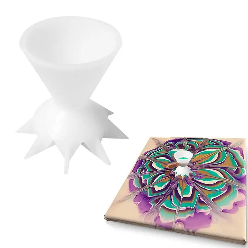 Acrylic Paint Pouring Split Cup Mini 7-Leg Funnel Split Cup For DIY Making Pour Painting Mandala Flower Graffiti Accessories paint pouring cup