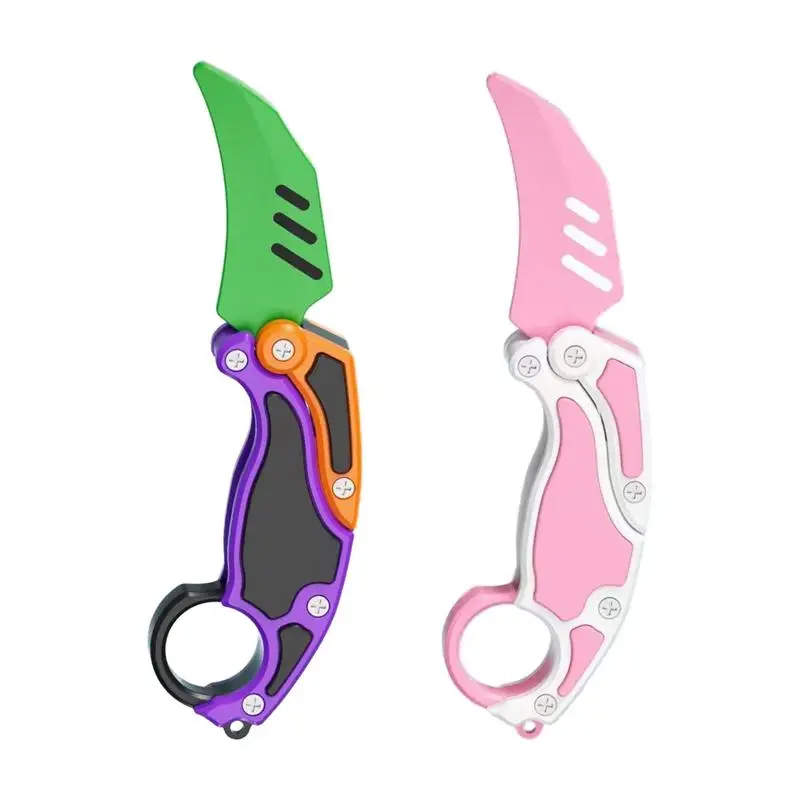 Novità 3D Gravity Claw Knife Toy Butterfly Claw Knife Fidget Toys Hand Gripper Giocattoli Sensoriali Quick Push Card Giocattolo Antistress