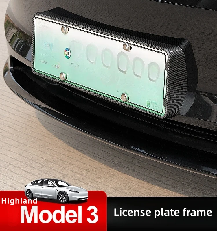 テスラモデル 3 + ハイランド車の修正ナンバープレートホルダーモデル