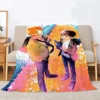 Sasaki and Miyano Fleece Throw Blanket for Sofa Decoration Beach Towel Custom Blankets King Size Fluffy Plaid Microfiber Bedding 1