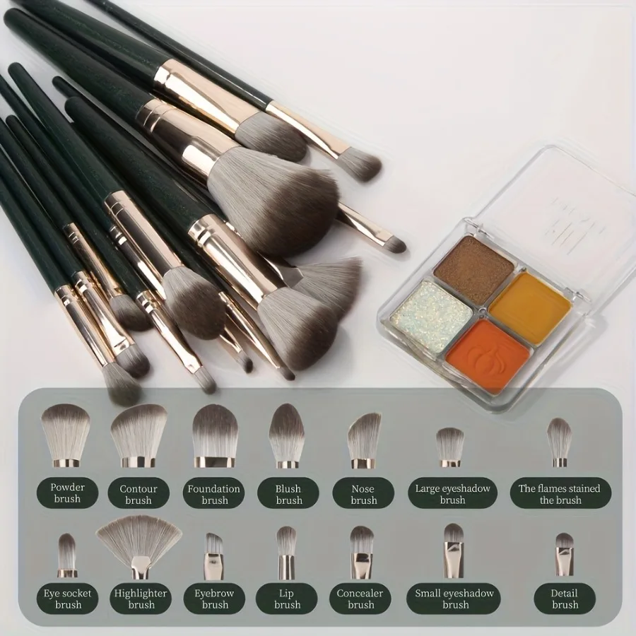 Makeup Brush Set with Travel Pouch