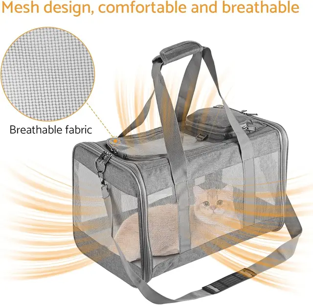 Airline Approved Soft Pet Carrier for Cats & Dogs – Breathable Travel Bag with Support Board 4