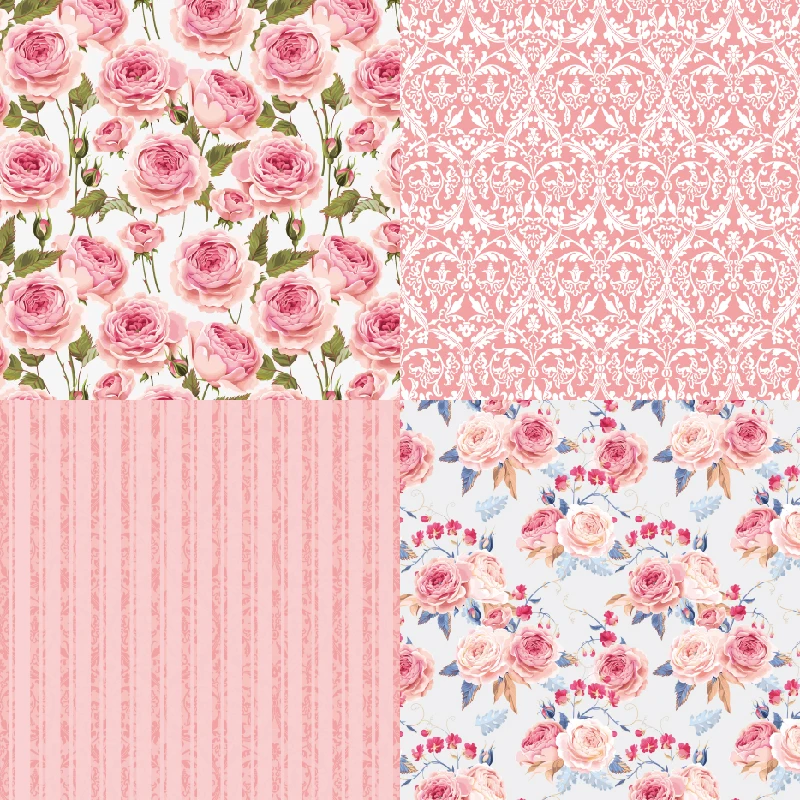 Scrapbook Paper Scrapbooking Material Scrapbook Materials Scrapbooking Paper Panalisacraft 24 sheets 6"X6" Rose Flower vintage Scrapbook paper Scrapbooking patterned paper pack DIY craft Background