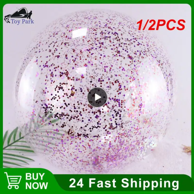 

1/2PCS Rooxin Inflatable Pool Party Toys Transparent Beach Ball Outdoor Summer Water Toys Swimming Float Ball Toys For Adult