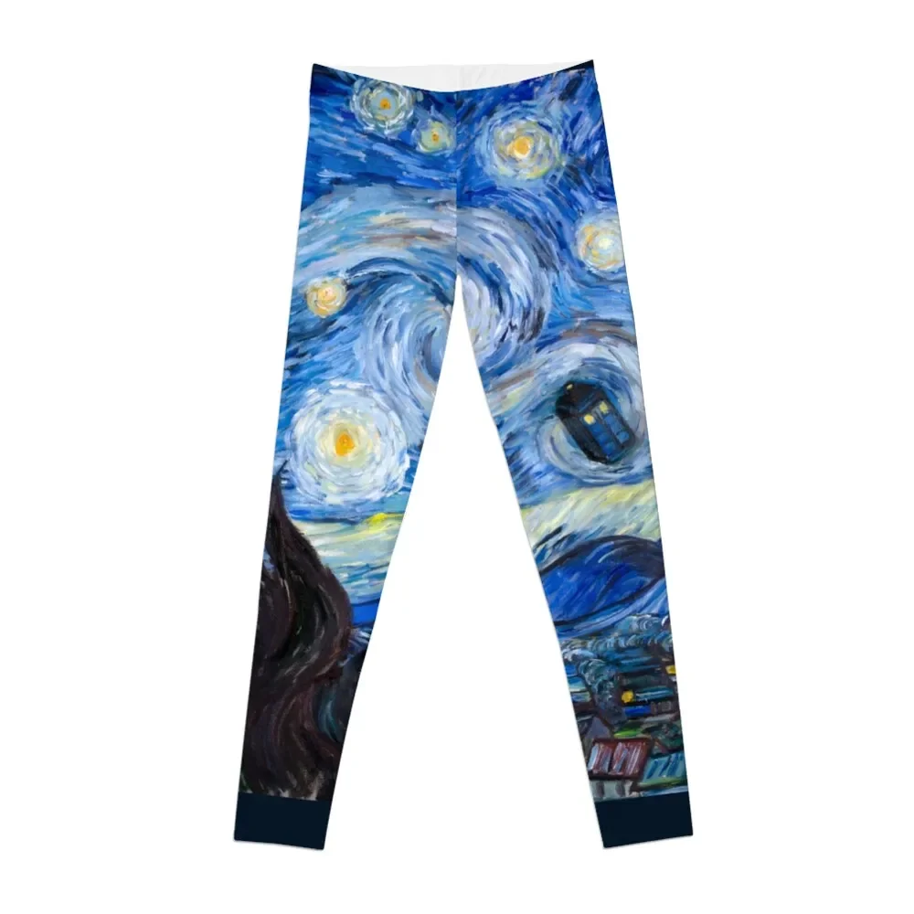 

Леггинсы Starry Night с Tardis Спортивная одежда для спортзала Спорт для пуш-ап для фитнеса комплект для фитнеса женские леггинсы для спортзала